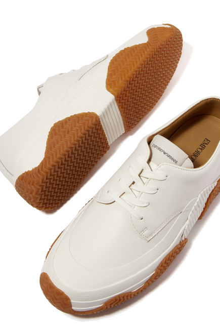 Multi-Layered Sole Leather Sneakers